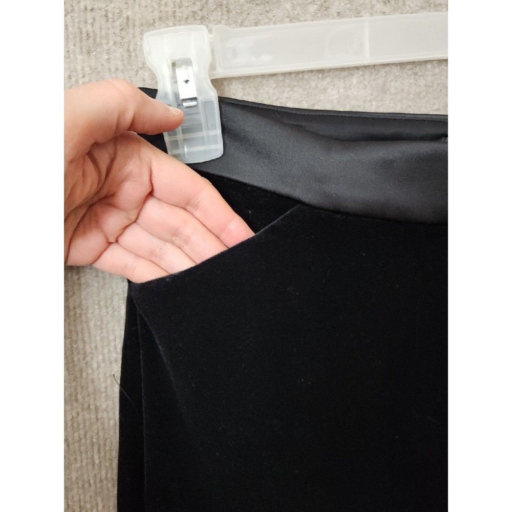 Express Skinny High Rise Velvet Ankle Pants Womens 2 Black Stretch NEW - Picture 2 of 8